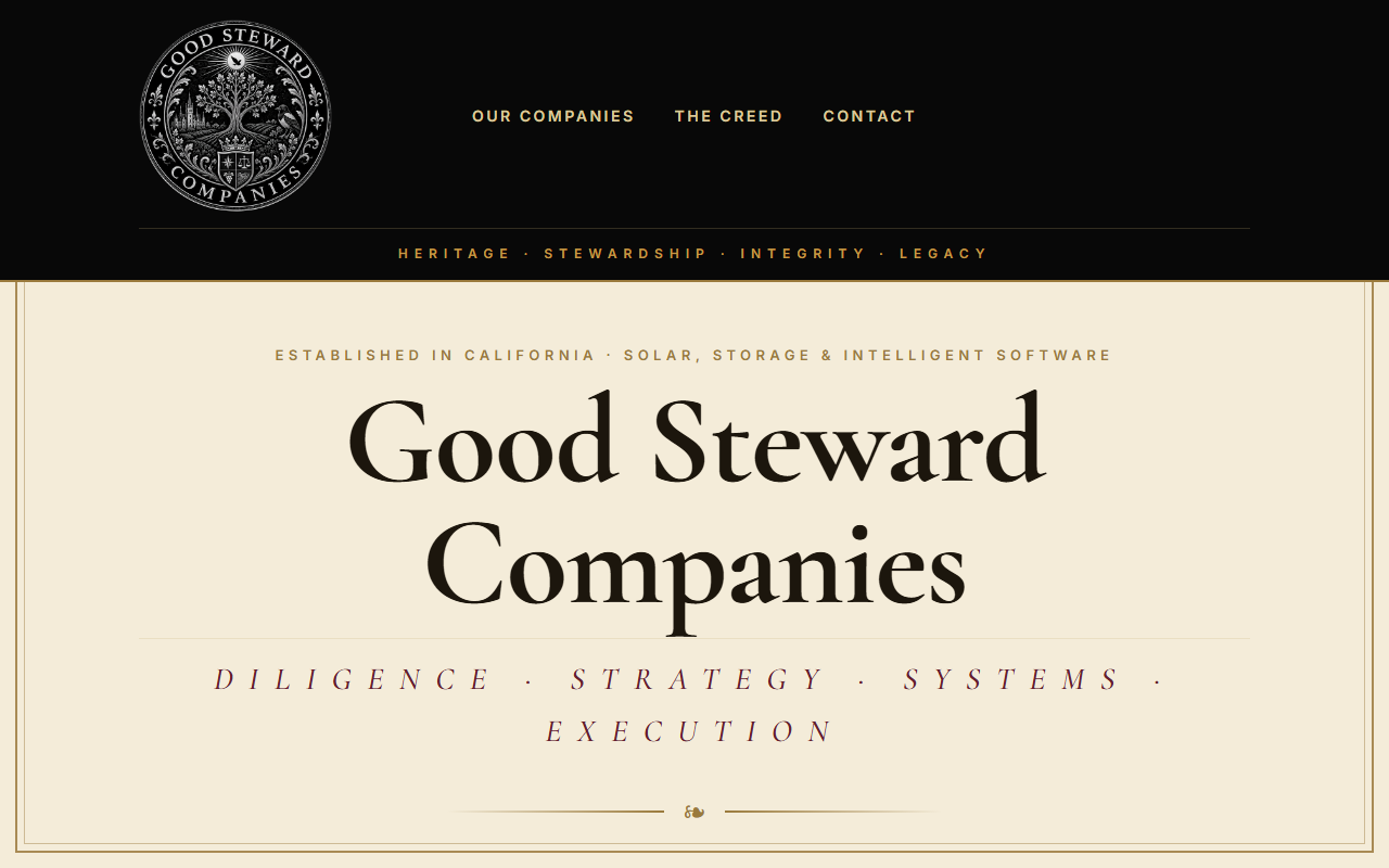Good Steward Companies holding site